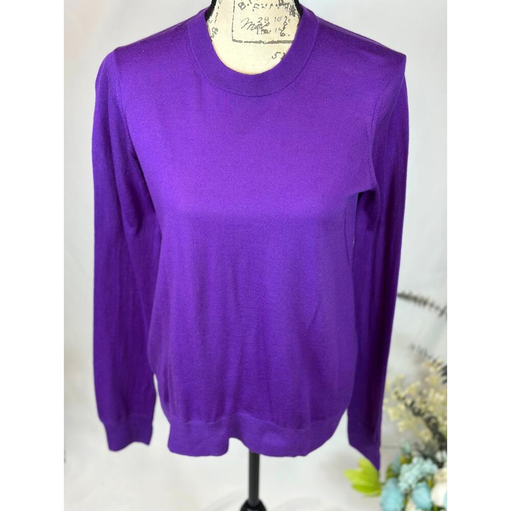 Zadig & Voltaire Emma We Goa Purple Merino Wool Sweater L - Picture 11 of 16